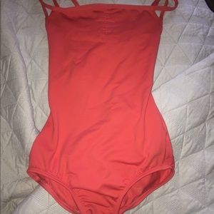 Body Wrappers coral leotard, size M